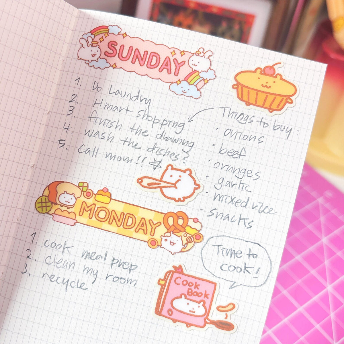 Hamster kitchen Sticker Sheet