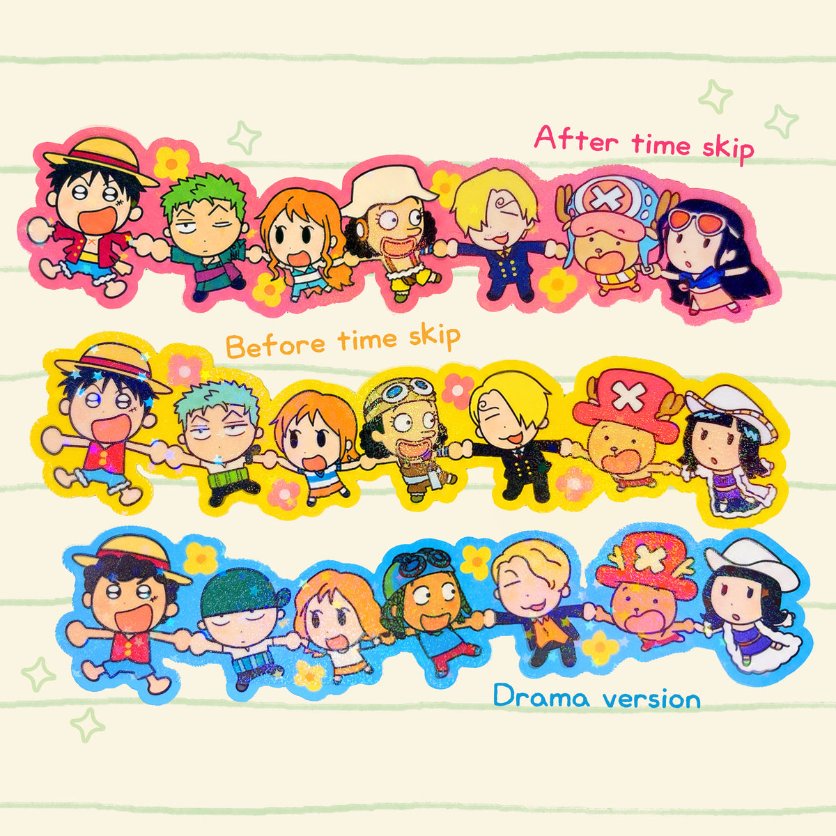 Long One Piece Sticker