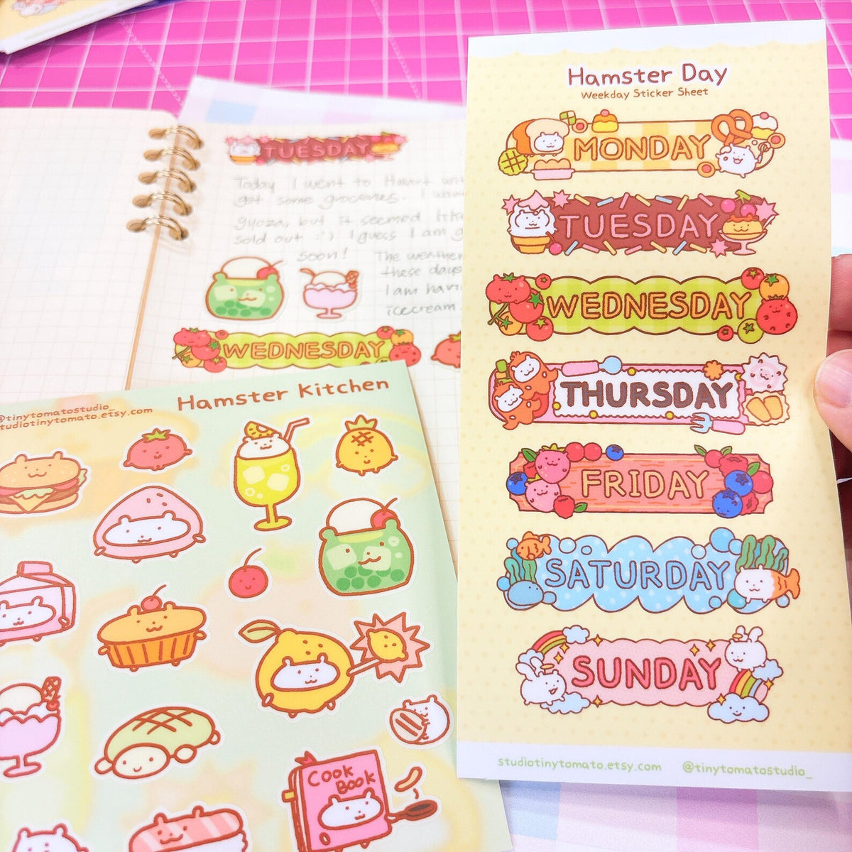 Hamster kitchen Sticker Sheet